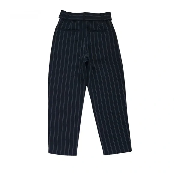 SOLD - Wilfred Aritzia Tie-Front Black Oak Pinstripe Jallade Trouser Pant Size 4 - Picture 5 of 16
